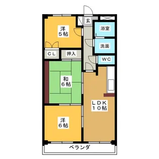 若実大マンション【1階】の間取り