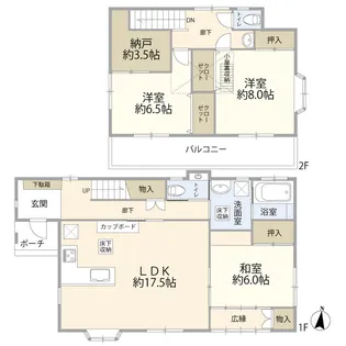 千葉県流山市前平井【一戸建】の間取り
