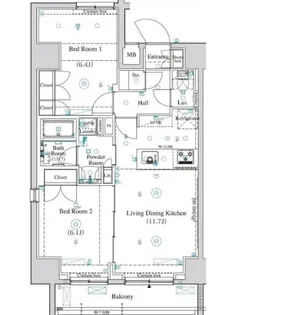 東京都北区王子1【マンション】の間取り