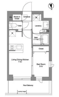 コンフォリア戸越公園【4階】の間取り