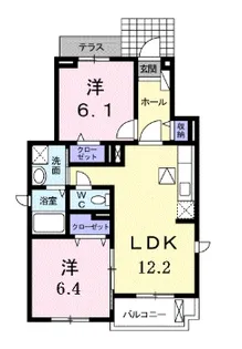 愛知県豊明市栄町姥子【アパート】の間取り