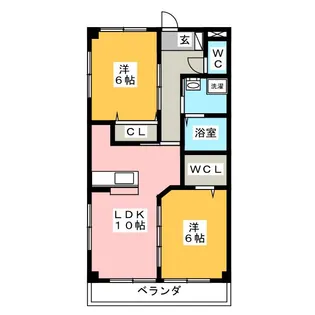 プレザンスール B【1階】の間取り