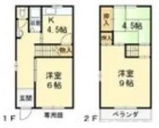大阪府枚方市伊加賀緑町【一戸建】の間取り