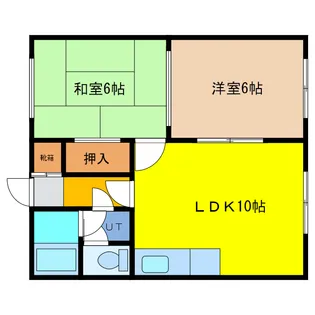 北海道千歳市信濃2【アパート】の間取り