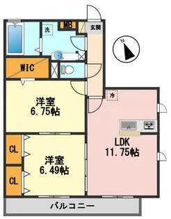 リバーヴィクトワール【3階】の間取り