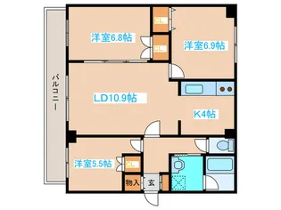 三雄マンション【4階】の間取り