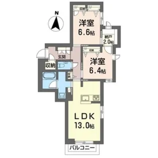 ターンベーリーレジデンス経堂【2階】の間取り