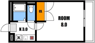 レオパレスこーぽ谷本【1階】の間取り