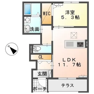 エミアスII【1階】の間取り