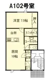 北海道旭川市川端町三条6【アパート】の間取り