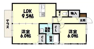 福岡県糟屋郡粕屋町大字大隈【アパート】の間取り