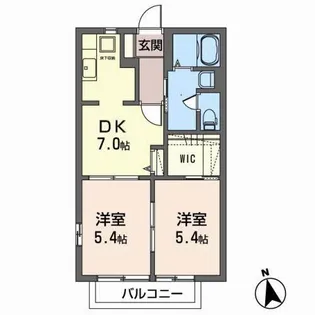 ラフィーネ中山【1階】の間取り