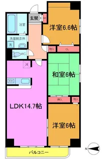 サンスカイ【5階】の間取り