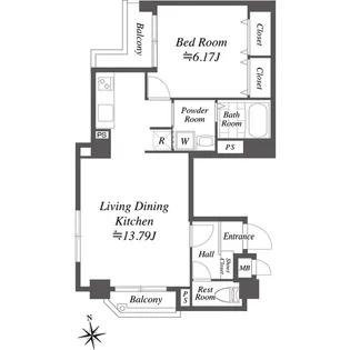 コスモリード大森町【5階】の間取り