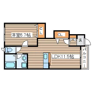 ルミエールI【1階】の間取り