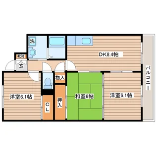 サニープレイスI【3階】の間取り
