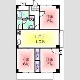 イーストガーデンバラ館【3階】の間取り