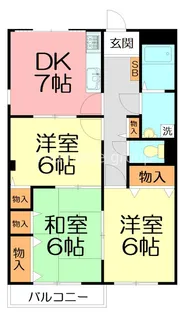 ヤマタケハウス【2階】の間取り