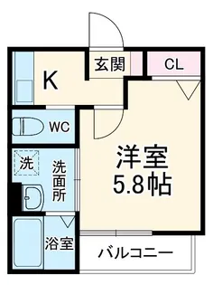 クロシェット大和【3階】の間取り