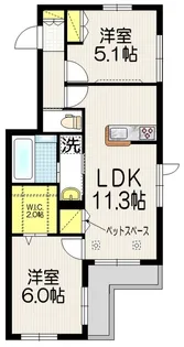 ハイネス【3階】の間取り
