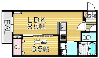 ピュアフィールド建家町【2階】の間取り