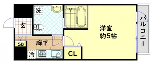 ファーストフィオーレ心斎橋イーストIII【5階】の間取り