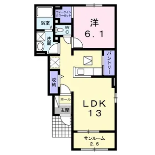 アンビエンテD【1階】の間取り