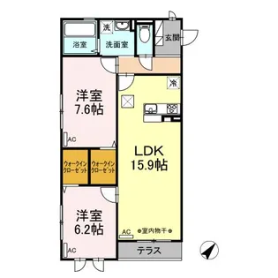 サンコート【1階】の間取り