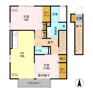 クロワール2【2階】の間取り