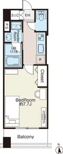 フラッツ荒川【4階】の間取り