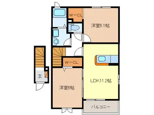 エクシブ【2階】の間取り