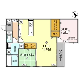 グリーンコート淡路【3階】の間取り