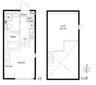 ハーモニーテラス梅田【1階】の間取り
