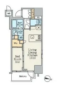 クレストコート池上【5階】の間取り