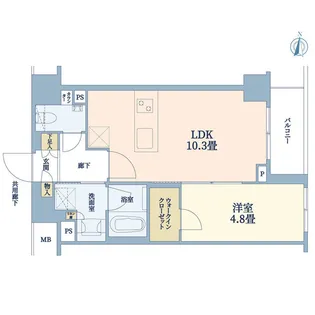 ルジェンテ両国【5階】の間取り