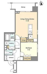 コンフォリア西早稲田【4階】の間取り