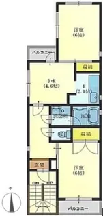 ハローハイツ千住【2階】の間取り