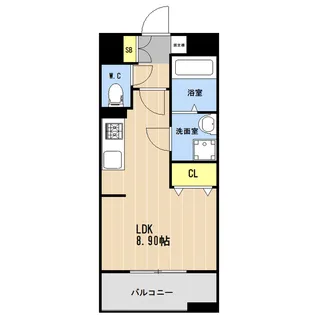 LIBTH松山III【8階】の間取り