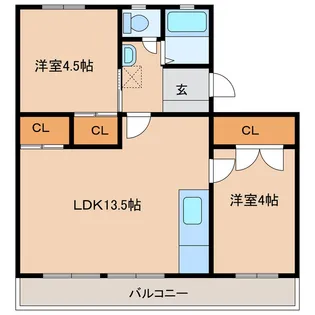 コーポ豊西【3階】の間取り