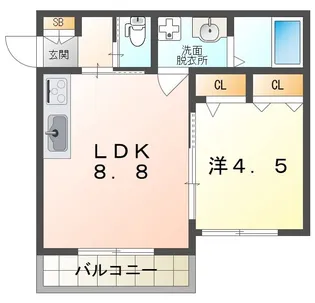 Luxe EASTI【2階】の間取り