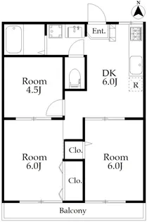 メゾンエスパリエ【1階】の間取り
