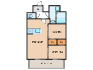 プレサンス神戸長田マリエント【8階】の間取り