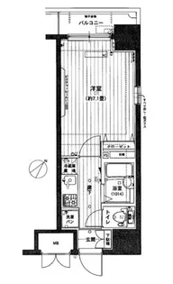 アフェクシオン日本橋人形町【8階】の間取り