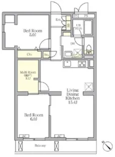 メゾンカルム中落合South【1階】の間取り