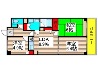 ライオンズM/S松戸二十世紀が丘【5階】の間取り