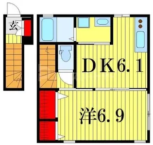 リジョイスYKS【2階】の間取り