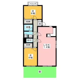 グレース大清水【1階】の間取り