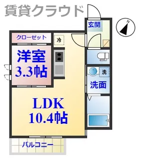 フォンティーナ本千葉【1階】の間取り