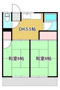 コーポ米津【1階】の間取り