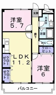ゴコウマンション【2階】の間取り